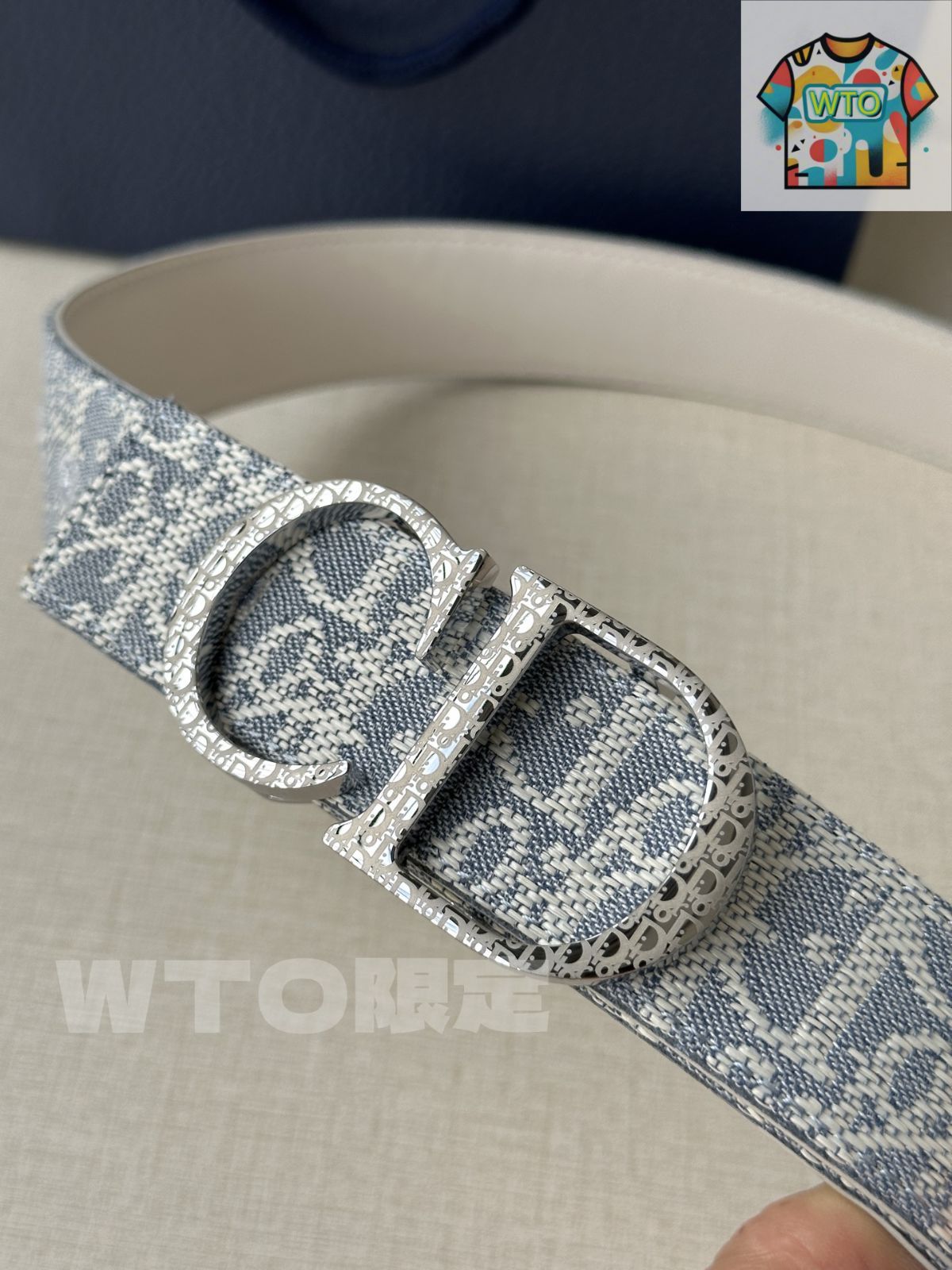今日特価】Dior 35 Montaigne リバーシブルベルト（3.5cm）-1