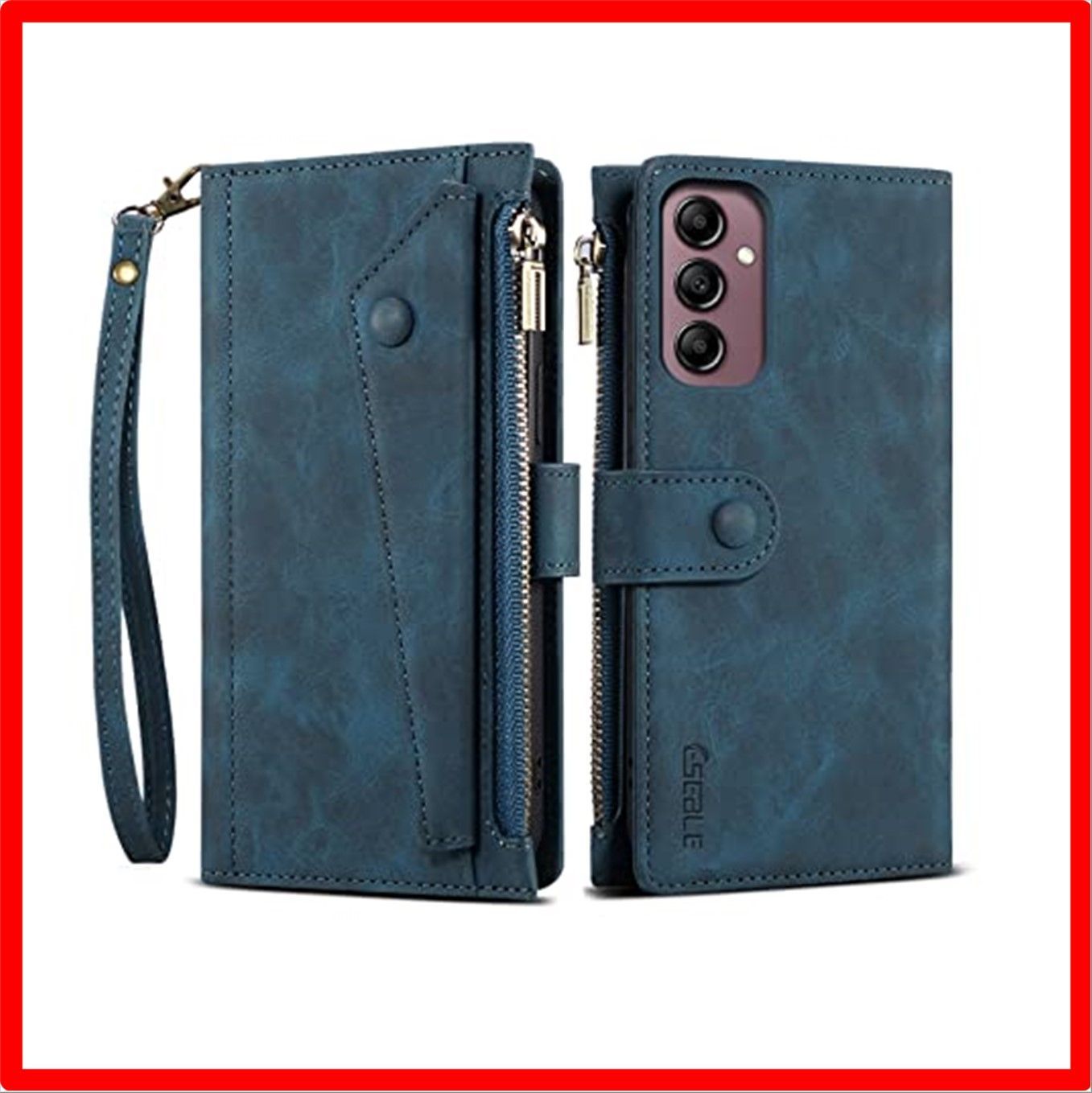 A54 5G Galaxy Samsung Strap Case Blue Butterfly : SCG21 ケース 