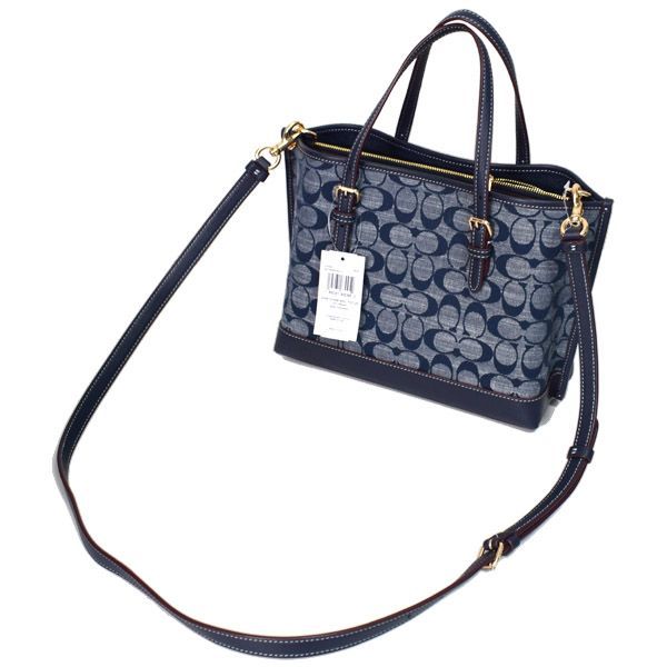 コーチ バッグ COACH シャンブレー レザー シグネチャー モリー