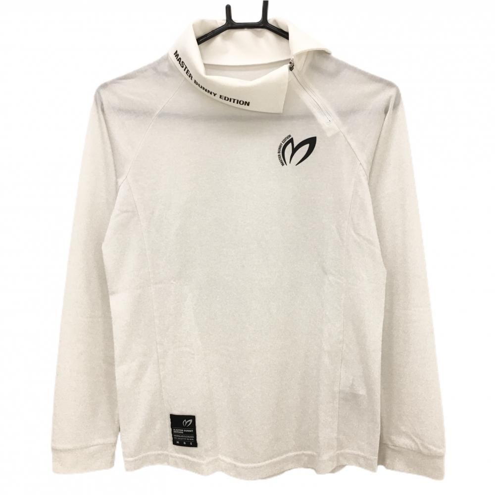 超美品】マスターバニー 長袖ハイネックシャツ 白 ロゴプリント
