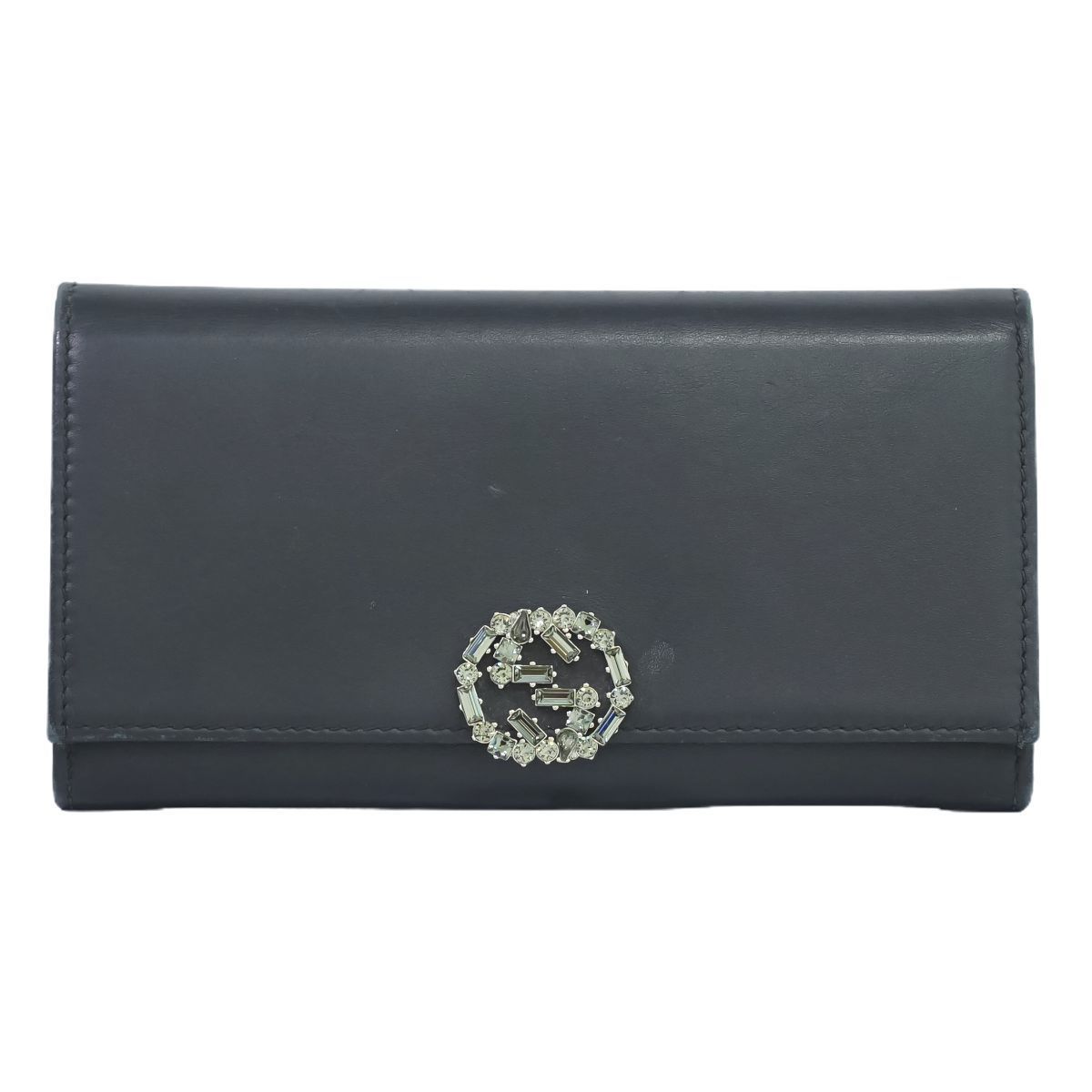 美品✨　GUCCI グッチ　長財布　GG柄　レザー　キャンバス　黒　ウォレット 楽天市場】GUCCI グッチ小銭入れ付き二つ折り長財布ロゴ刻印バー