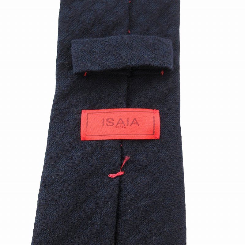 ISAIA★新品イザイア 自社製造セッテピエゲ仕様ネクタイ ダークグリーンドット イザイア ISAIA ネクタイ セッテピエゲ ビジネス 総柄 ウール 紺