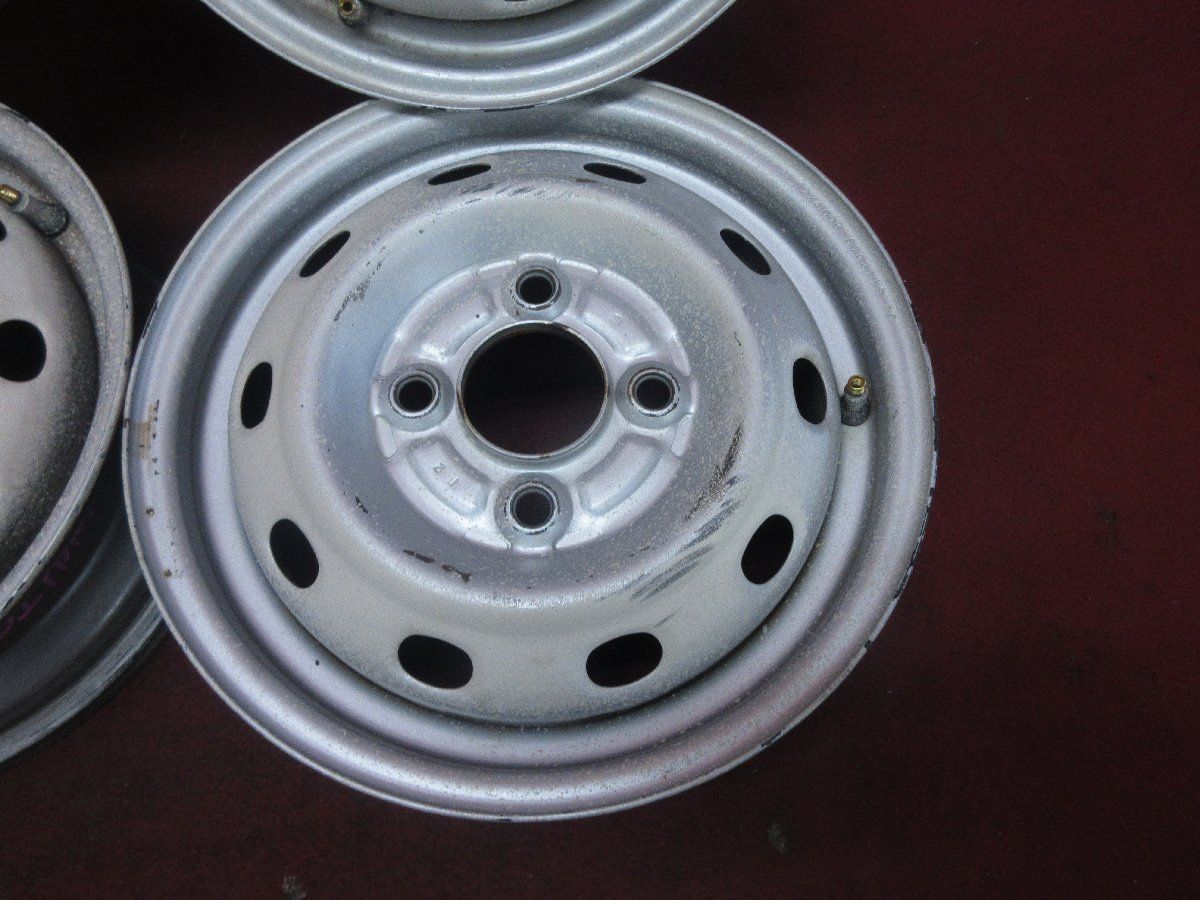 スチール ホイール 4本 スバル SUBARU サンバー 純正 12×4.00B 4穴 PCD