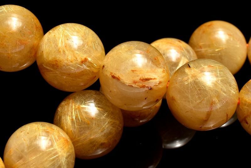 ゴールドタイチンルチルクォーツ 12-12.5mm