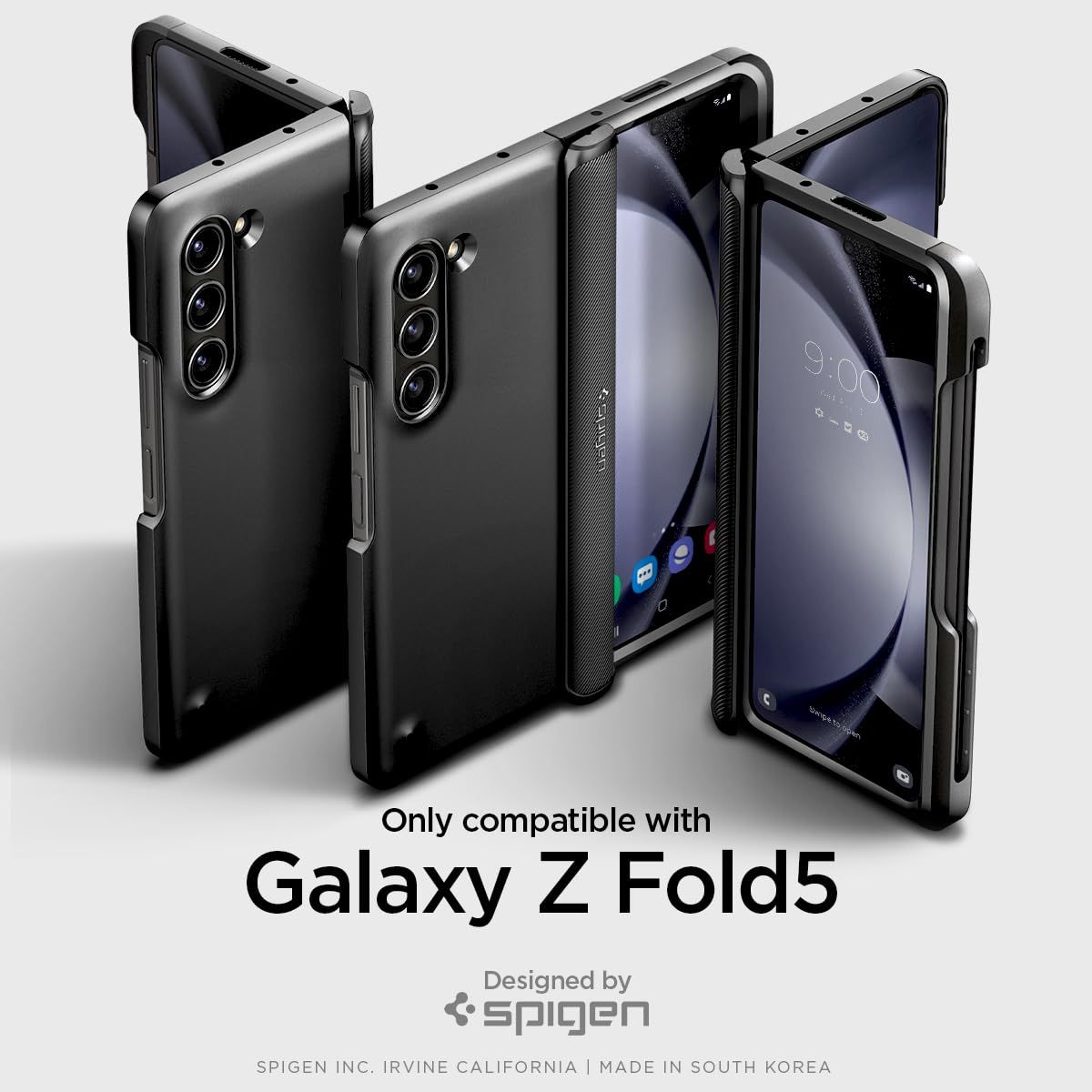Spigen Galaxy Z F 5 ケース Sペン収納 SC-55D SCG22 全面保護 フルカバー 3重構造 TPU PC XRD 米軍MIL規格取得 耐衝撃 ワイヤレス充電対応 ギャラクシー Z フォルド 5 スリム アーマ