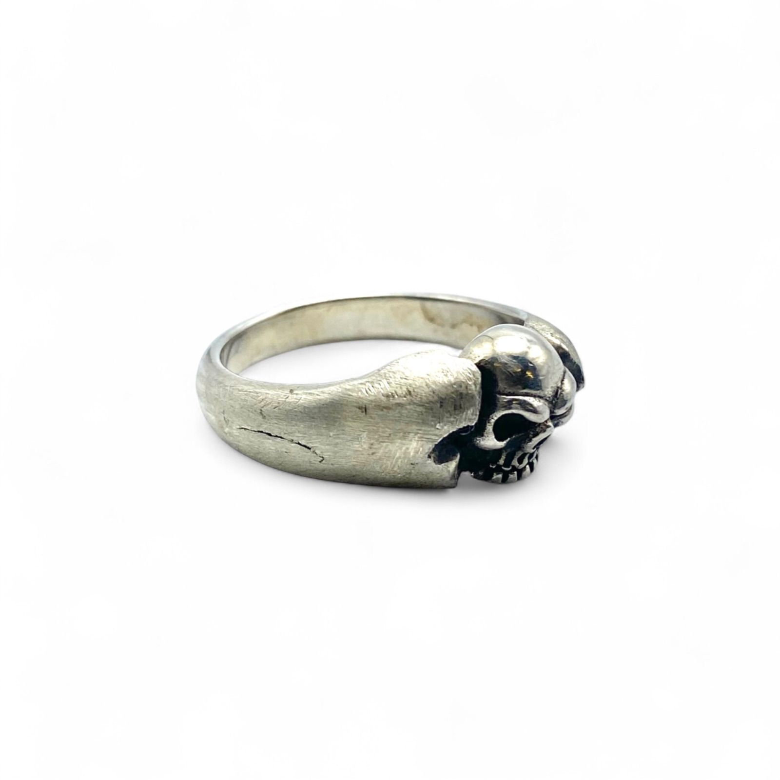 スカルフェイス】髑髏 ボーン Silver 925 刻印 90s Vintage Ring 