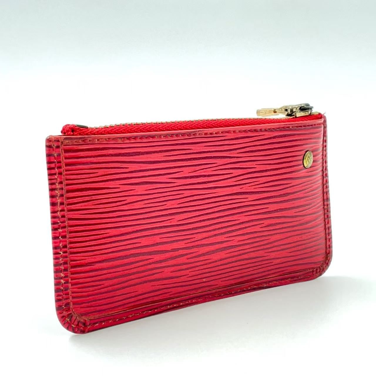 ④☆優良品☆エピポシェット クレ ☆コインケース キーリング付★レッド LOUIS VUITTON/ルイヴィトン エピ ポシェット クレ 【中古】ルイ