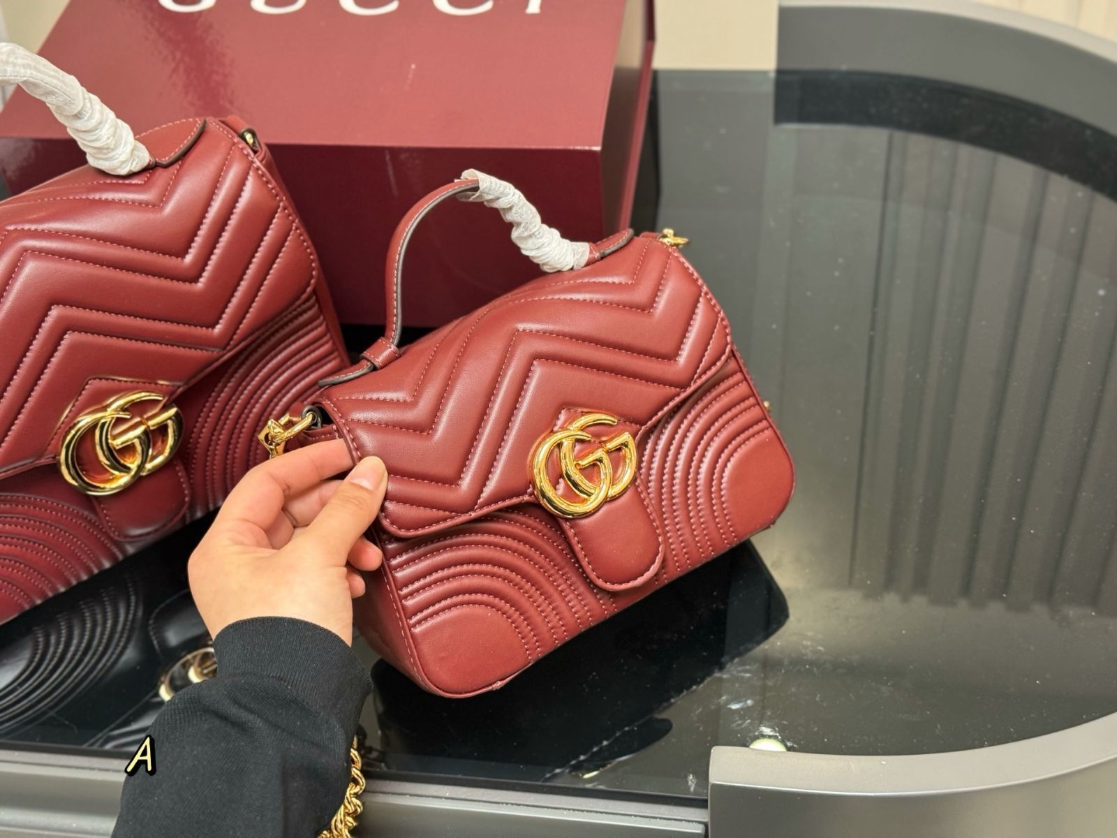 今週限定最終値下げ即発送⭐︎Gucci 新品 GGアーモンド キーケース