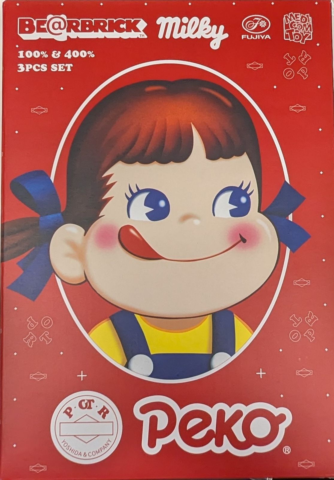 ベアブリック 達磨 ペコちゃん ポコちゃん 100% 400% だるま 不二家 BE