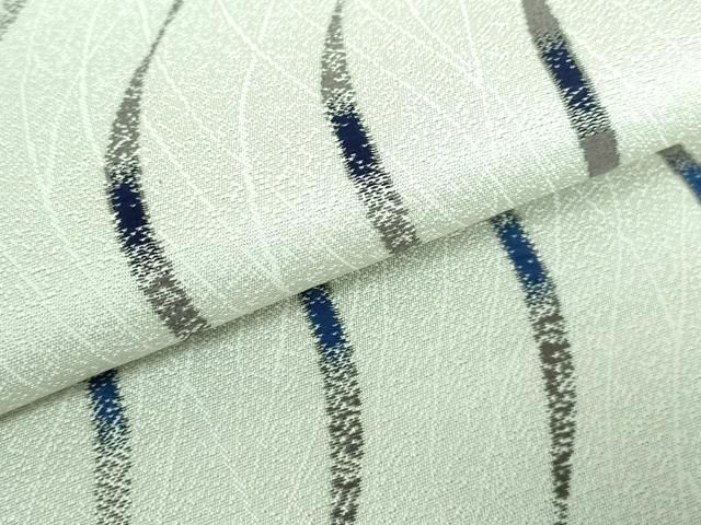 平和屋本店■極上　九寸名古屋帯　本藍　よろけ縞　逸品　DZAA5718kh5 平和屋本店□極上 九寸名古屋帯 本藍 よろけ縞 逸品 DZAA5718kh5