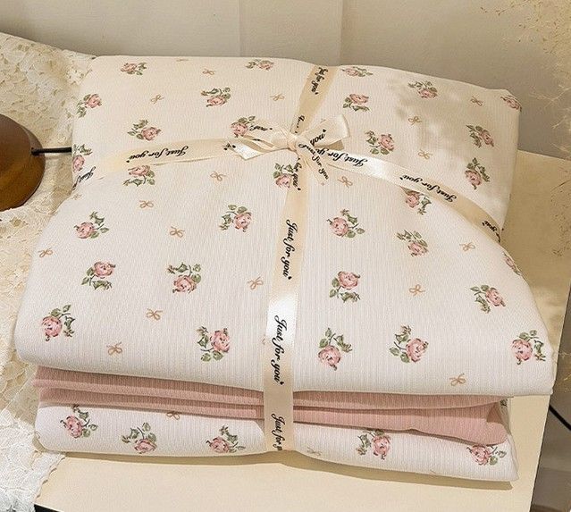 布団カバー ダブル 4点セット 掛け布団カバー ベッドカバー 枕カバー ベッドシーツ ボックスシーツ 洋式 和式兼用 寝具カバーセット ダブル ベージュバラ