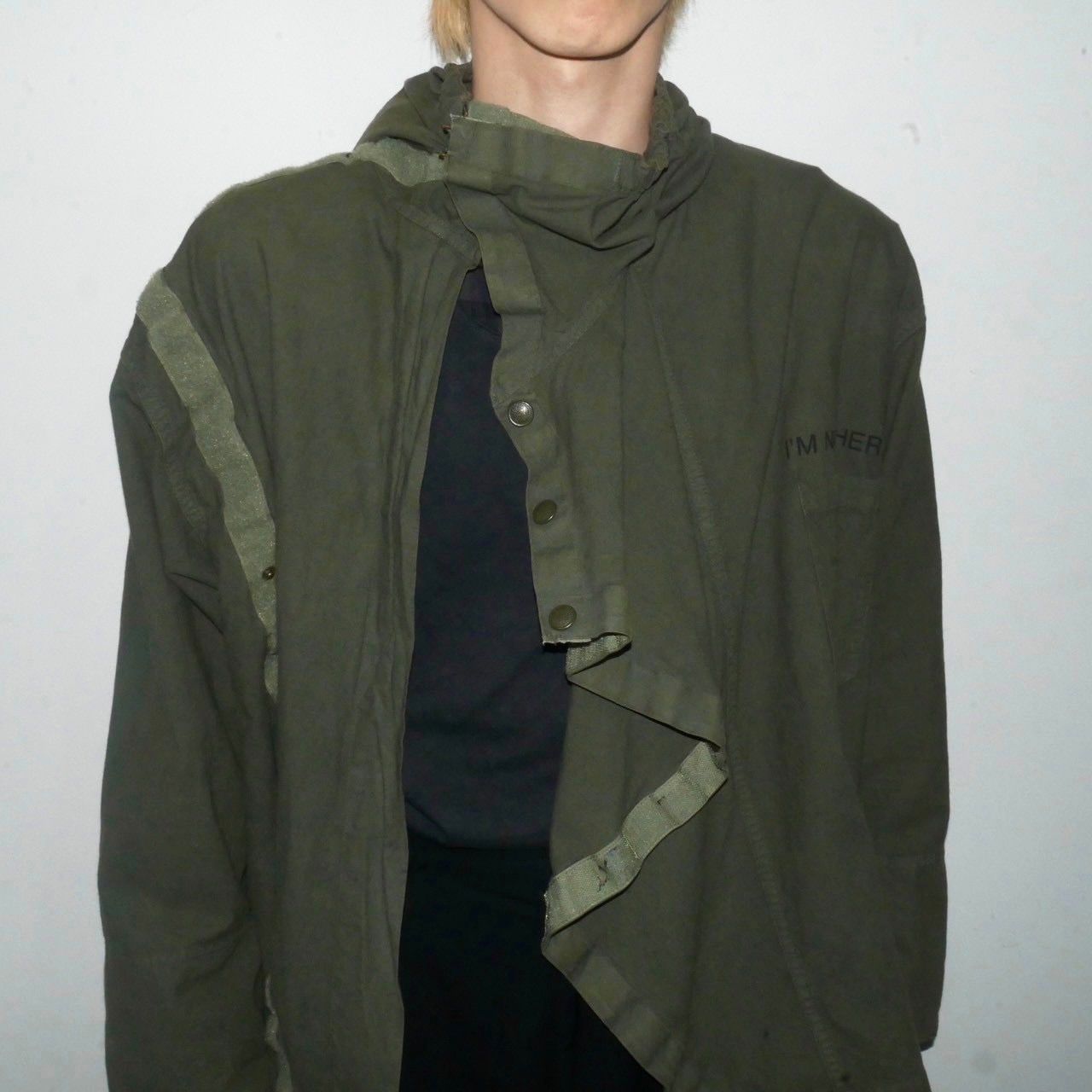 oshima rei designed military hoodie jacket