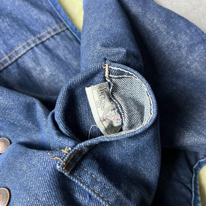 濃紺 70s USA製 Carhartt ボア ライナー コットン デニム ベスト XL