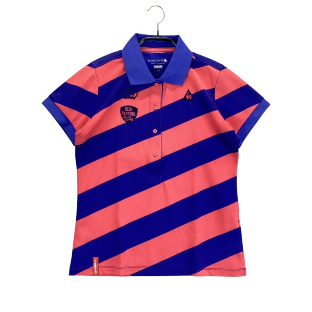 サイズ：M LE COQ GOLF ルコックゴルフ 半袖ポロシャツ レッド系