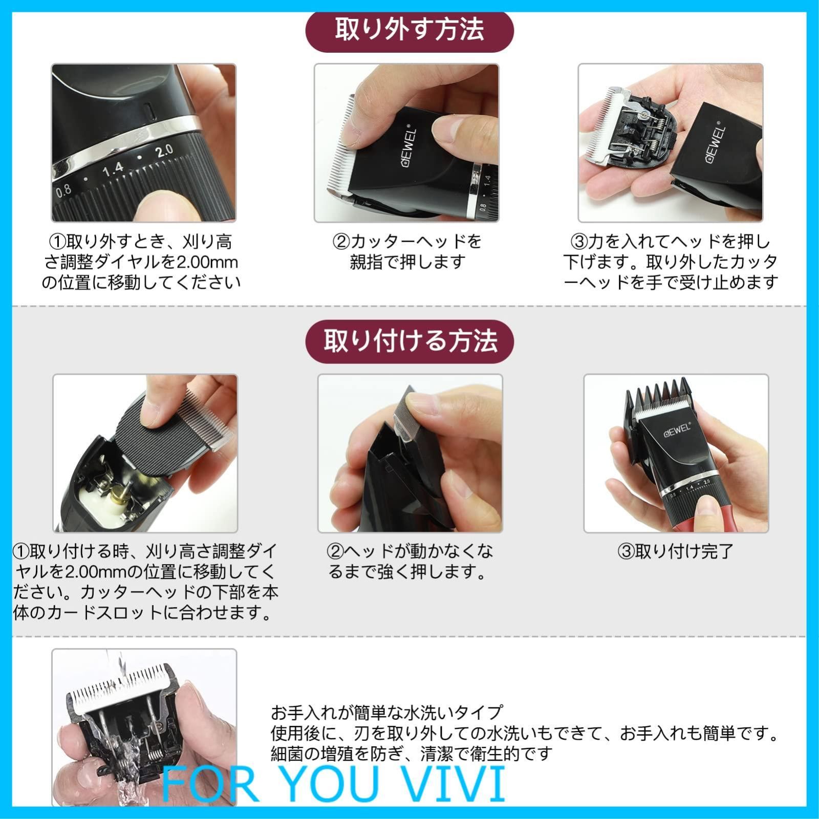 DEWEL 犬用バリカン 猫用 充電式 コードレス 【特価セール】DEWEL 犬用 