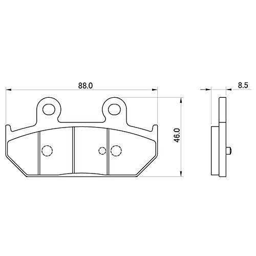 赤パッド デイトナ(Daytona) バイク用 ブレーキパッド 赤パッド(セミメタルパッド) スカイウェイブ650 ABS(04-18)  スカイウェイブ400(07-16) バーグマン400(18-22) ジェンマ(08) スカイウェイブ250(07-12) - メルカリ