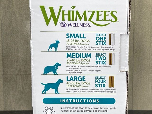 新品パッケージ破れ WHIMZEES 72本入り 犬用ハミガキガム 5PCセット