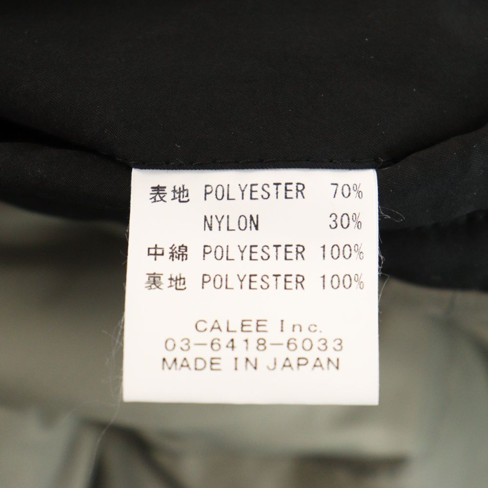 CALEE (キャリー) 23AW P/N Mill Cloth Padded Jacket ポリエステル 