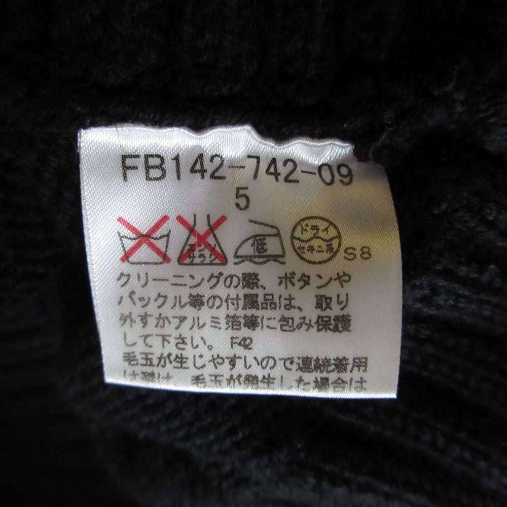 BURBERRY - 良品 BURBERRY LONDON バーバリーロンドン ハイネック タートルネック 長袖 ニット プルオーバー セーター サイズ5 ブラック  レディース 古着 中古 USED BURBERRY - 良品 BURBERRY LONDON バーバリーロンドン