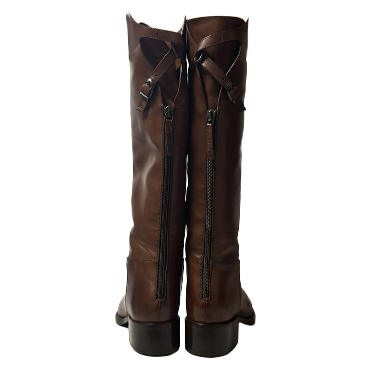  SARTORE サルトル ロングブーツ 37 レディース - ブラウン レザー ロングブーツ ブーツ