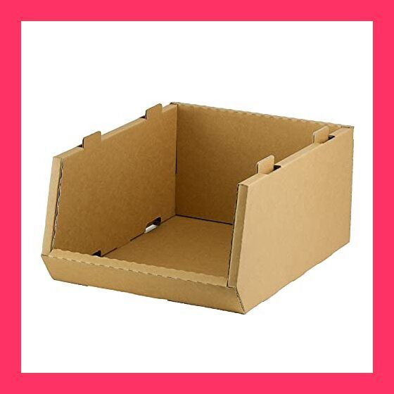 【スタッフおすすめ！】yamapac スタッキングコンテナ ダンボール製 (M 6個セット クラフト)