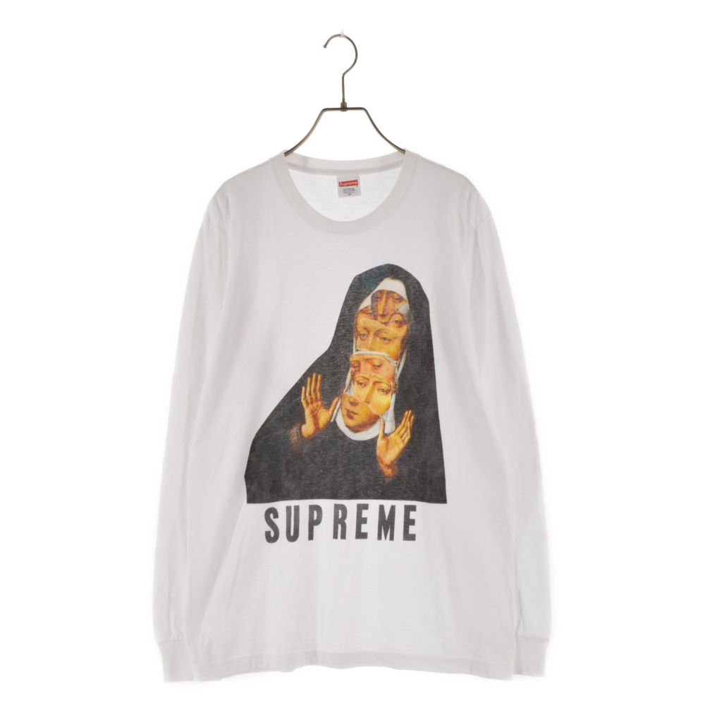 SUPREME (シュプリーム) 17SS Nun L/S Tee プリント 長袖カットソーTシャツ ホワイト