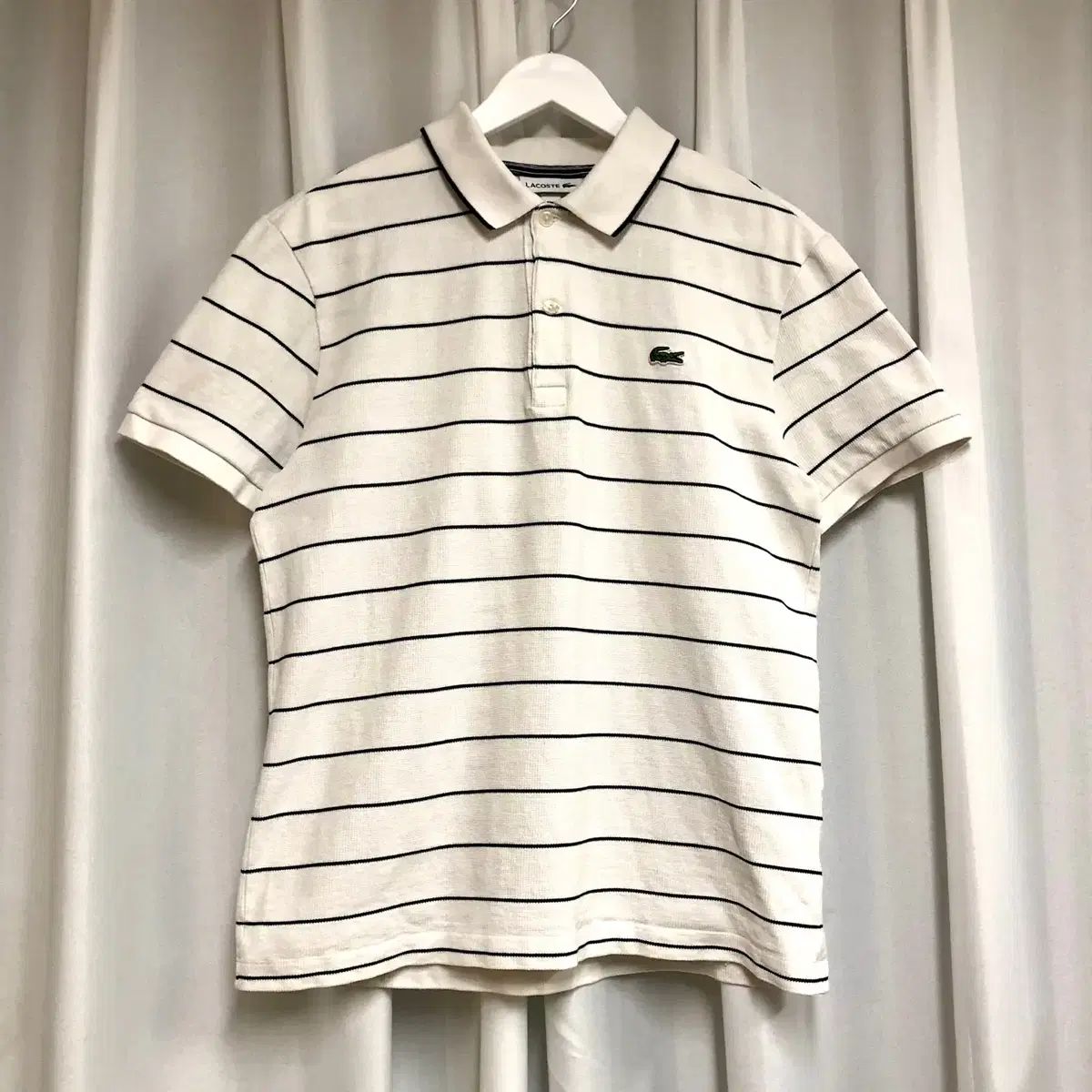 acoste ストライプ 半袖 ポロシャツ FR 4 （ M ）