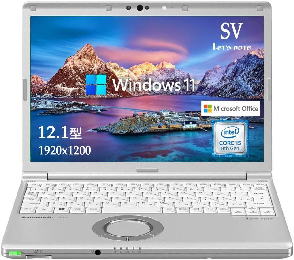 パナソニック Win11搭載 Let s note CF-SV8 12.1インチ メモリ8GB | SSD 256GB | Webカメラ内蔵|Office 2019 SSD256GB
