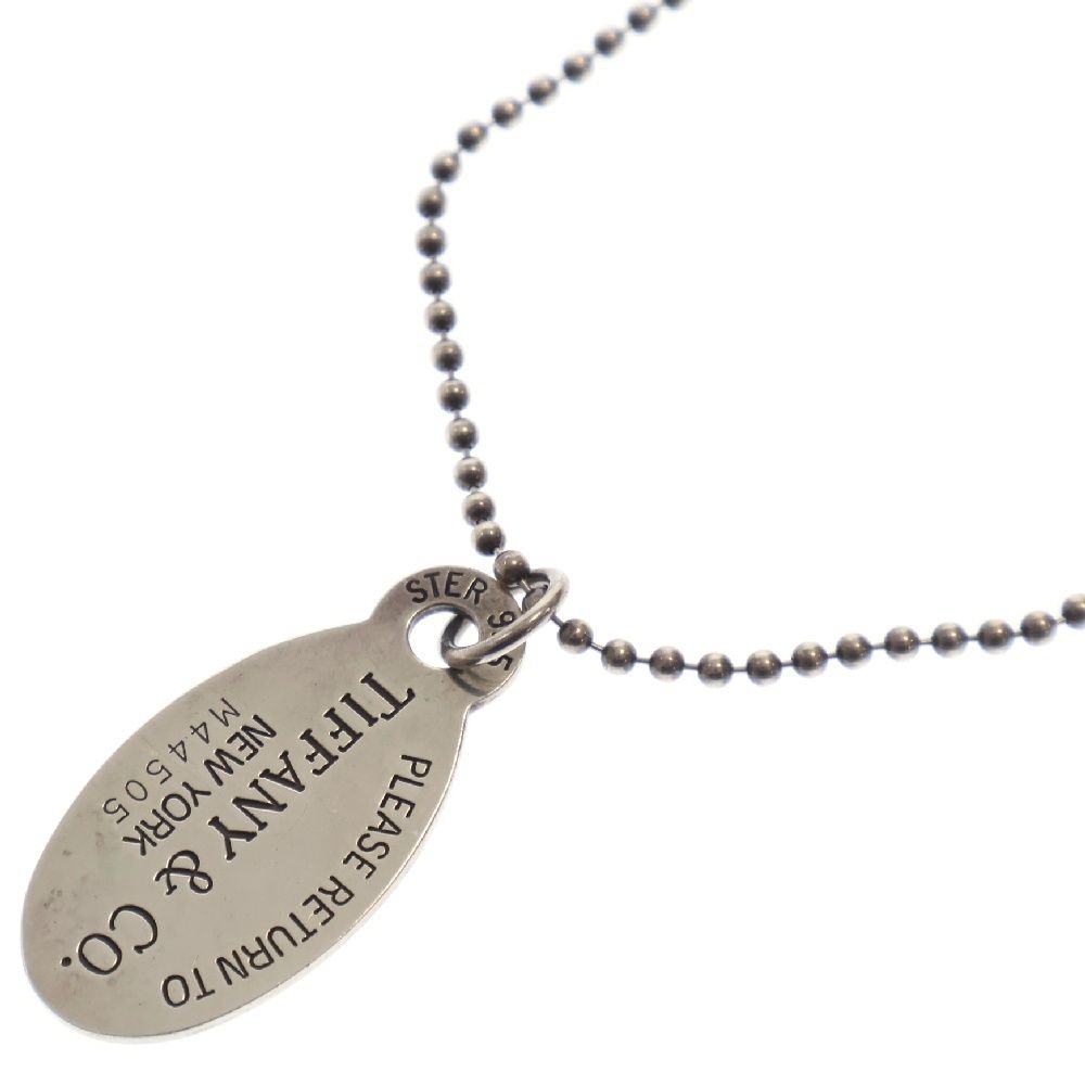 TIFFANYu0026Co (ティファニー) オーバルタグ ペンダントネックレス シルバーネックレス