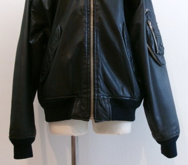 KANSAI O2 山本寛斎 レザージャケット ブルゾン Fサイズ 牛革 ブラック
