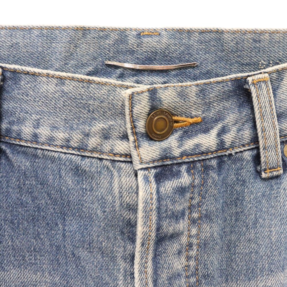 SAINT LAURENT PARIS サンローランパリ 16SS ニークラッシュウォッシュドデニムパンツ 409930 Y800L インディゴ SAINT LAURENT PARIS (サンローランパリ) 16SS ニークラッシュ