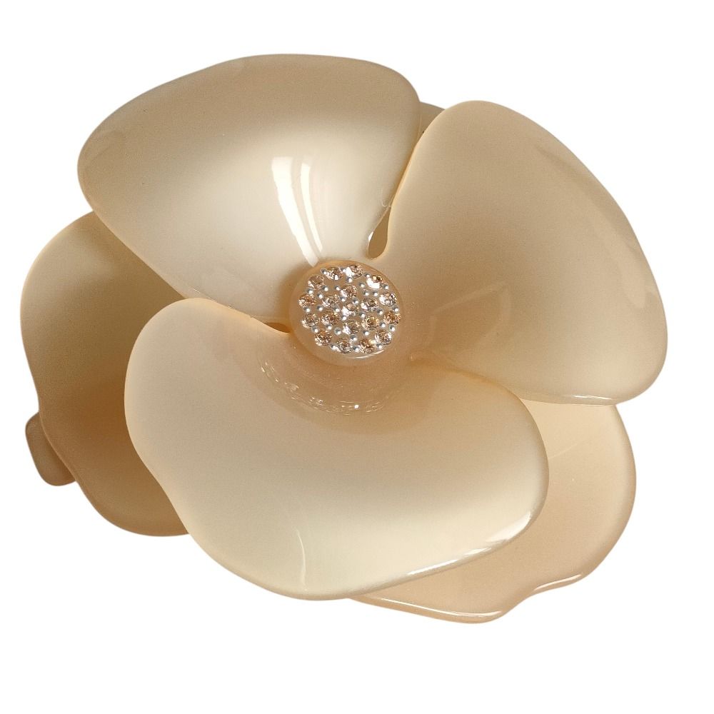 ★ALEXANDRE DE PARIS★ バレッタ 花 ラインストーン ブラウン ☆ALEXANDRE DE PARIS☆ バレッタ 花 ラインストーン ブラウン