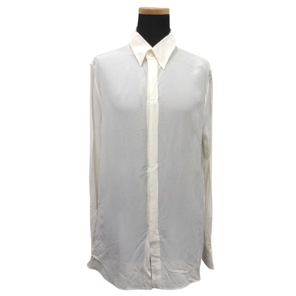 美品 RALPH LAUREN ラルフローレン シアー シャツ ブラウス カットソー 比翼ボタン 長袖 SIZE6 165/92A 白 ホワイト レディース 古着 中古 美品 RALPH LAUREN ラルフローレン シアー シャツ ブラウス