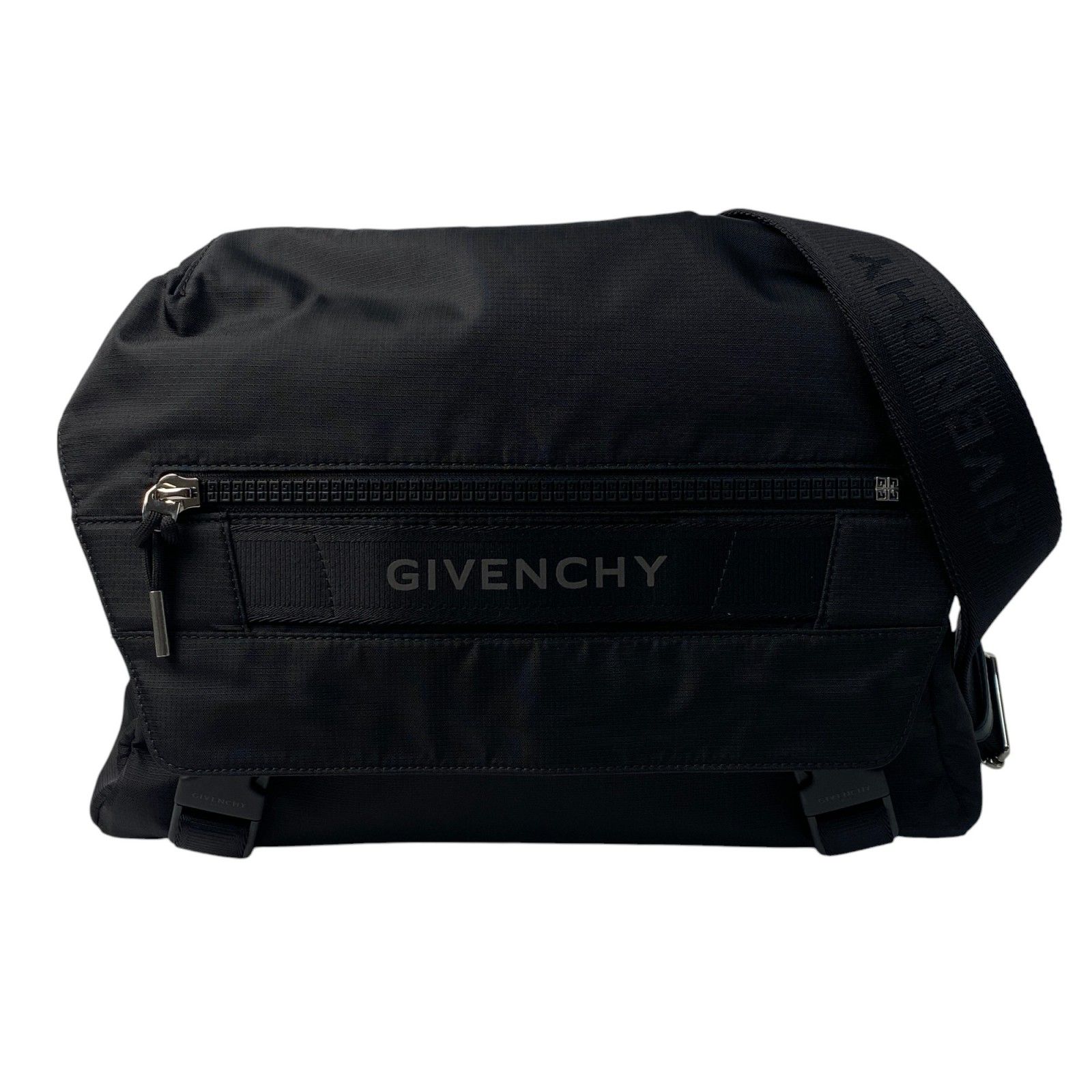 美品 ジバンシー GIVENCHY メンズ ナイロン ショルダーバッグ 2way 斜  