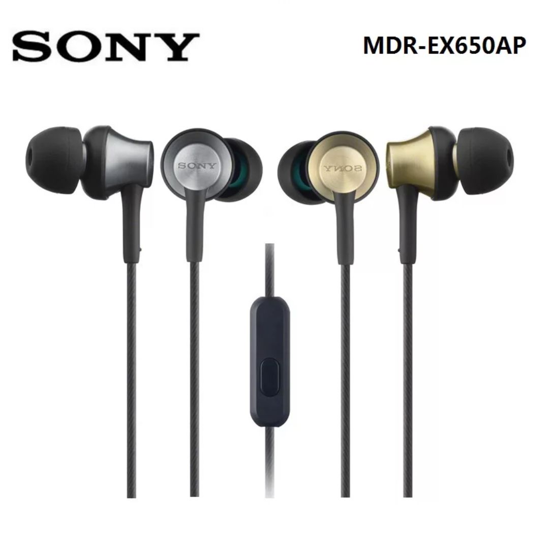 イヤホン 有線 ソニー sony MDR-EX650AP 灰色.金色 - メルカリ