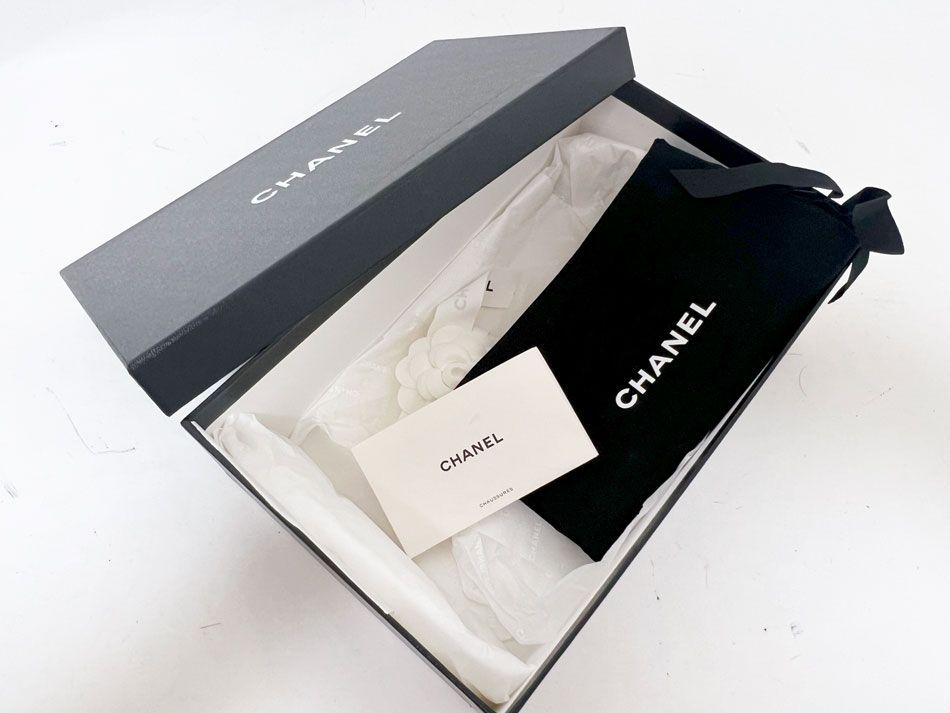 CHANE バレリーナ ベージュ×黒 CHANEL シャネル レディース バレリーナ フラット シューズ 靴