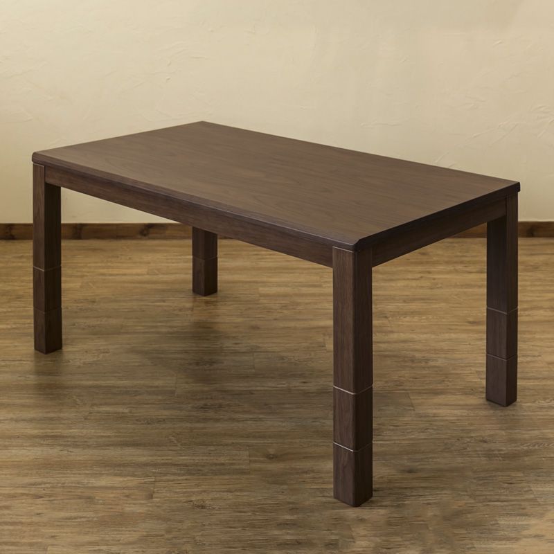 3段階継脚ダイニングコタツ 135×80 BR/NA