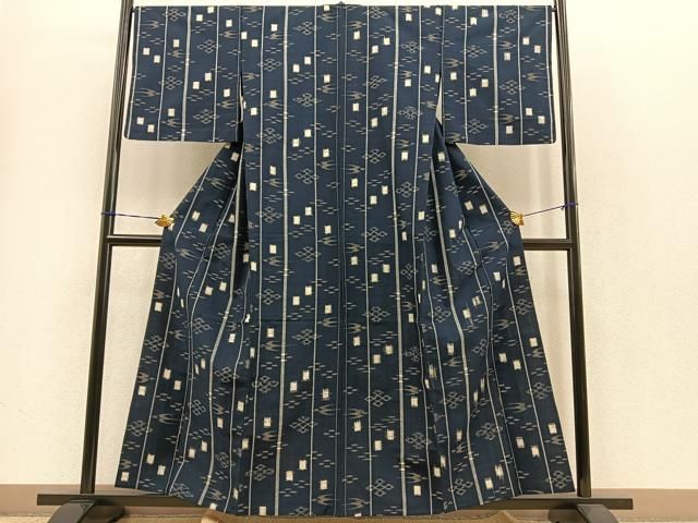 平和屋着物▽上質な紬 単衣 琉球絣文様 正絹 逸品 BAAS0365yt - メルカリ 