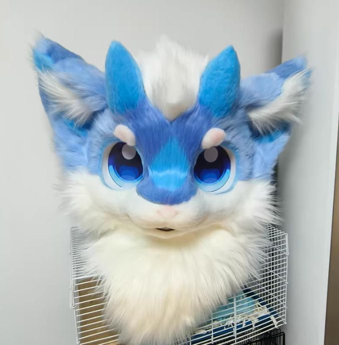 着ぐるみヘッド ドラゴン NO.368 青 ブル 全頭ヘッド ケモノ ファースーツ ぬいぐるみ コスプレ コスチューム kigurumi 一点物