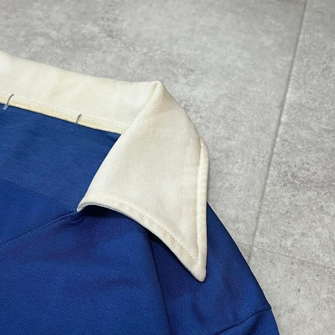 希少 70s 80s アディダス ゲームシャツ ユニフォーム 青 ビンテージ L