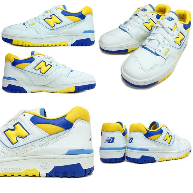 New Balance 送料関税込 550 ホワイト/ブルー/イエロー NEW BALANCE ニューバランス BB550 NCG ホワイトイエローブルー
