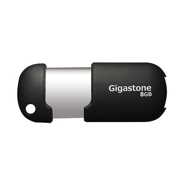 まとめ GigastoneUSB2.0フラッシュメモリ スライド式 8GB ブラック シルバー GJU28GSLJ 1個 ×5セット
