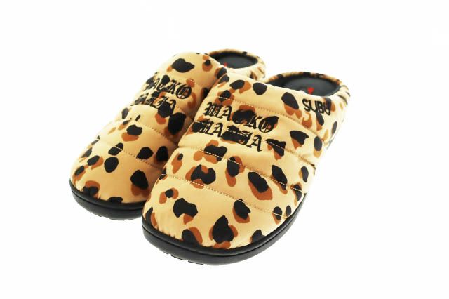 ワコマリア WACKO MARIA ×NANGA ナンガ ×SUBU スブ AURORA WINTER SANDAL TYPE 2 BEIGE レオパード柄 オーロラウィンター サンダル ベージュ ブランド古着ベクトル AA ●▲250516