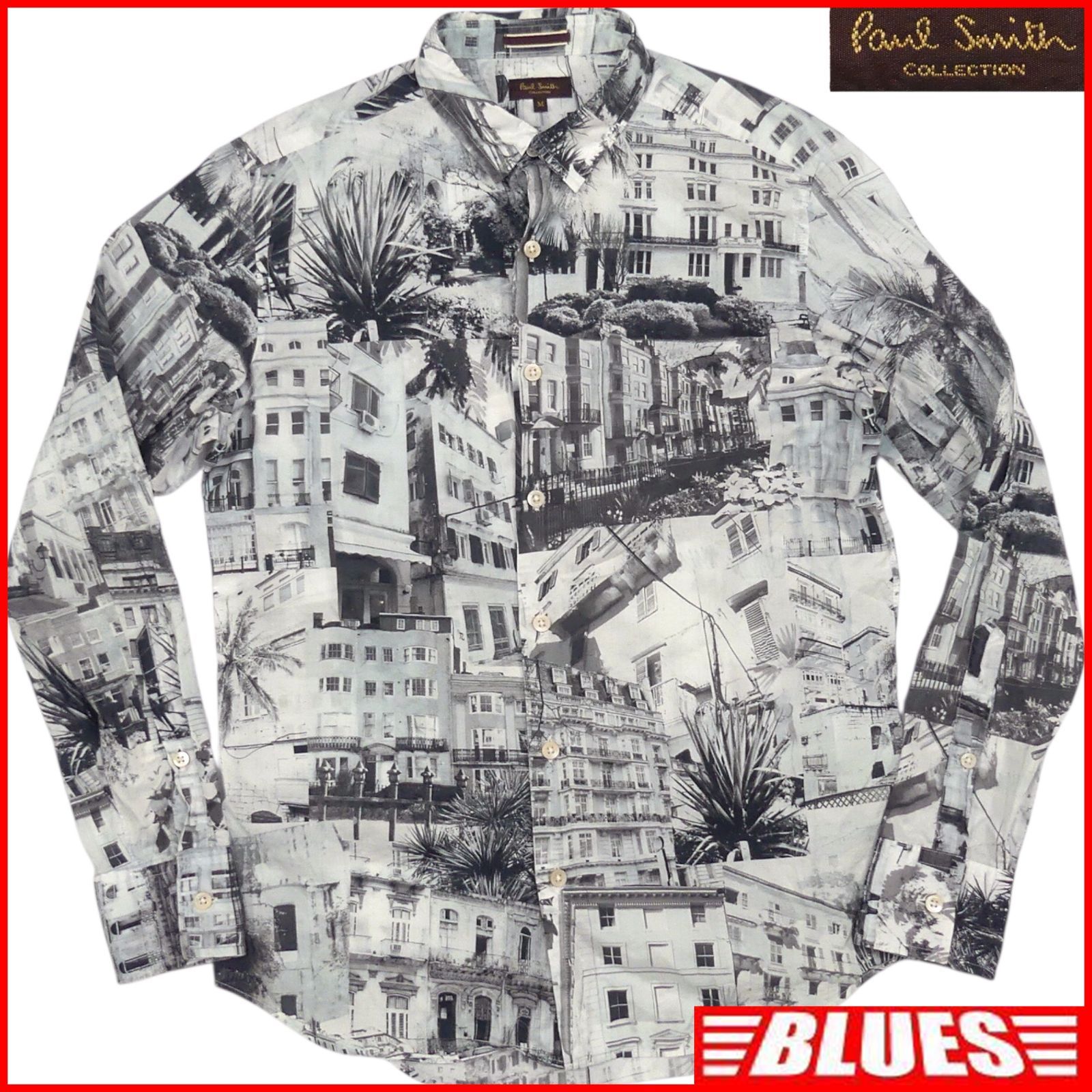 Paul Smith COLLECTION ポールスミスコレクション シャツ M フォトプリント メンズ 長袖 ボタンシャツサイズM一覧←SEULB屋着古← TY3804