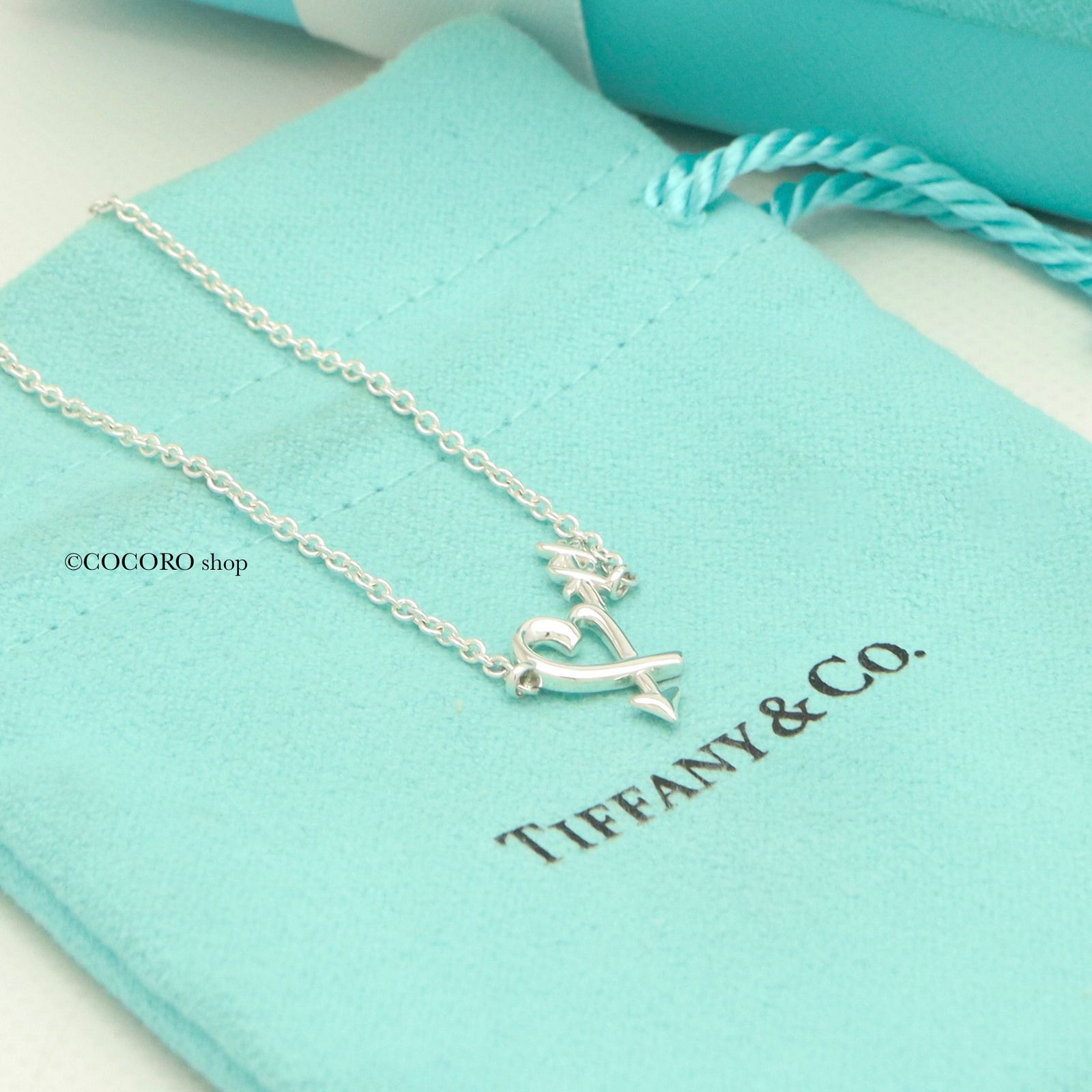 美品】ティファニー TIFFANY&Co. ラビング ハート アロー