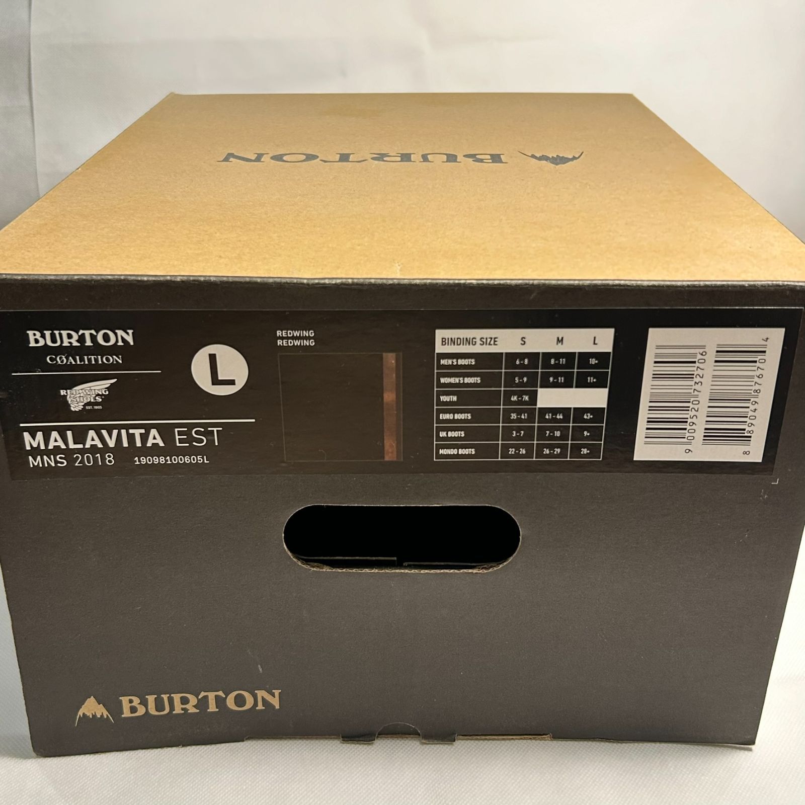 BURTON MALAVITA Leather REDWING EST L未使用 17-18 BURTON MALAVITA Leather REDWING EST L（未使用品