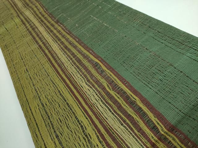 平和屋本店□極上 本場筑前博多織 草木染 手織工房 染匠：小森久 両面