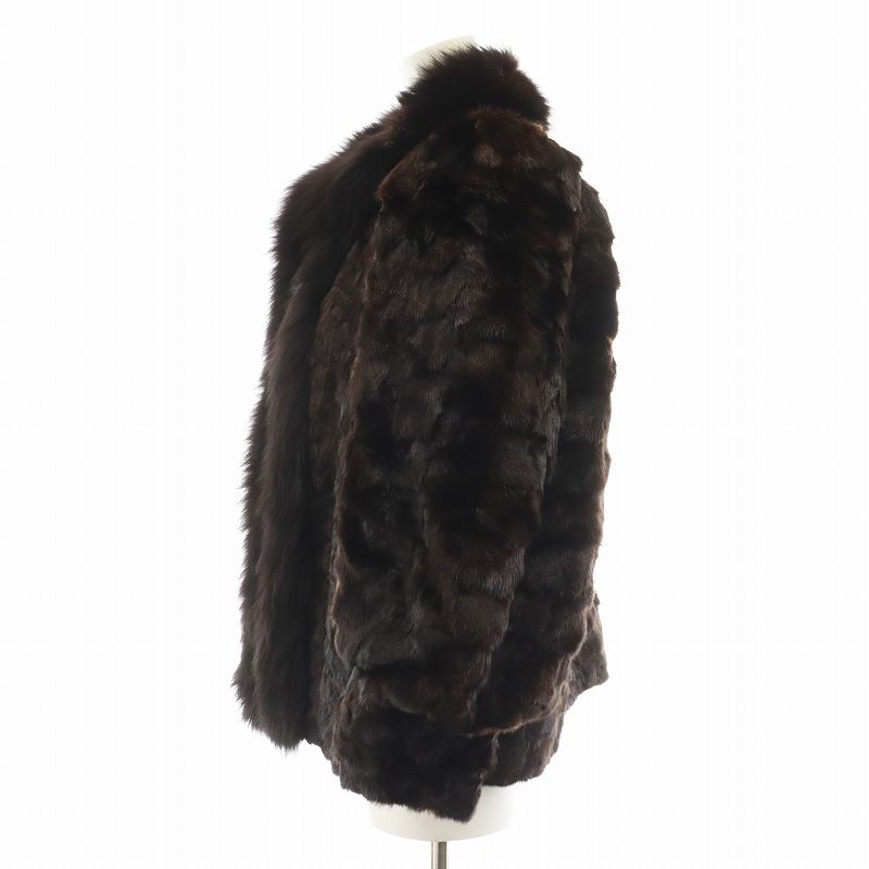 エンバ EMBA 毛皮ジャケット ミンクファー アウター 11 茶 ブラウン  