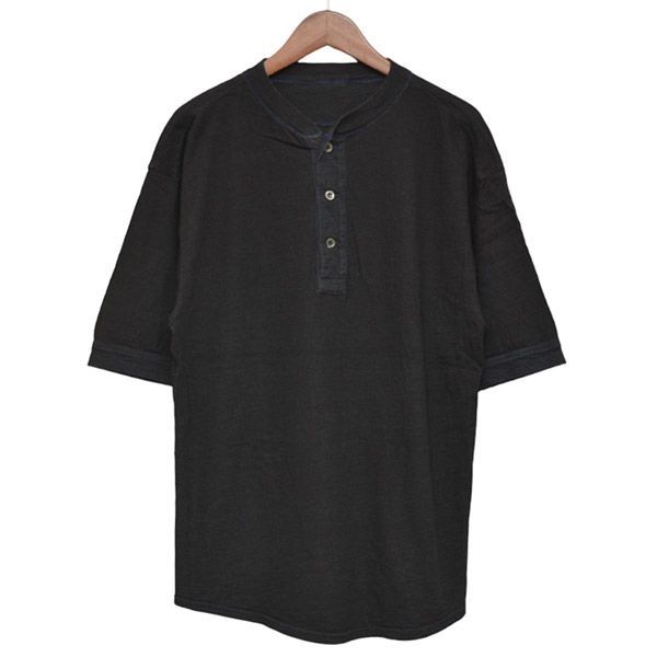 45R　フォーティファイブアール　インディゴ染　ヘンリーネックTシャツ　8054000143603
