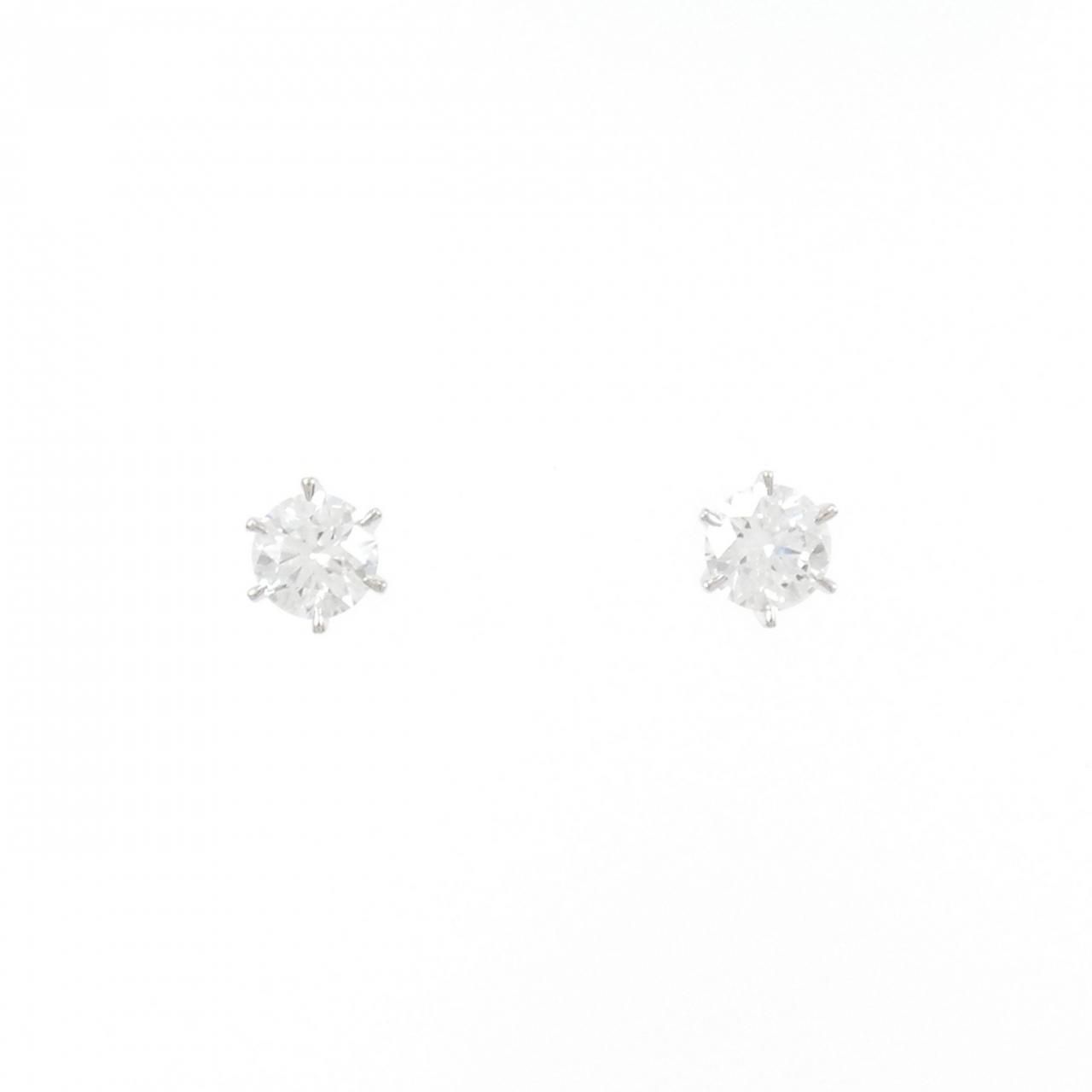 PT900 ダイヤモンド ピアス 0.341CT 0.331CT D SI1 VG